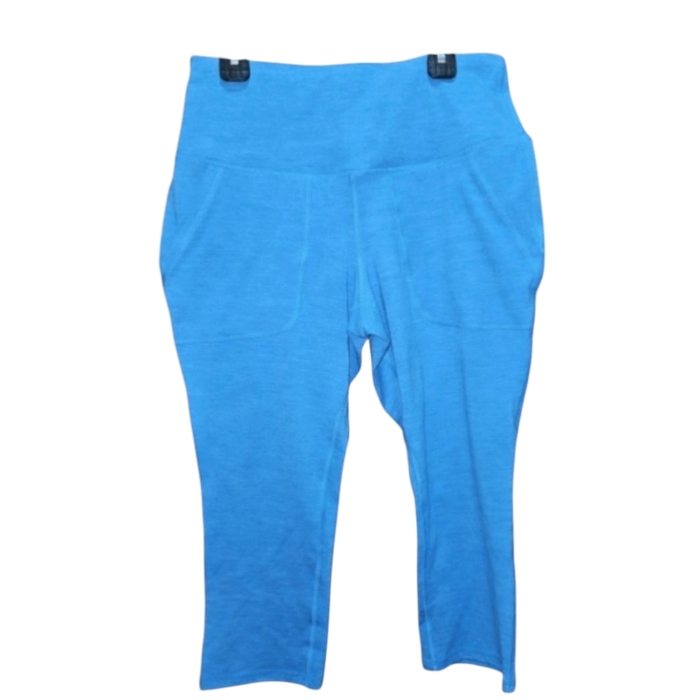 Torrid Performance Crop Design Leggings Size M/L 10 Atomic Blue